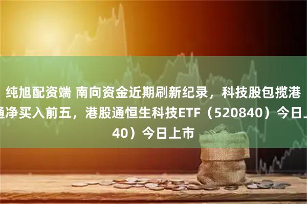 纯旭配资端 南向资金近期刷新纪录,科技股包揽港股通净买入前五,港股通恒生科技ETF(520840)今日上市