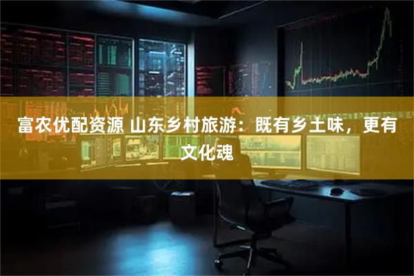 富农优配资源 山东乡村旅游：既有乡土味，更有文化魂